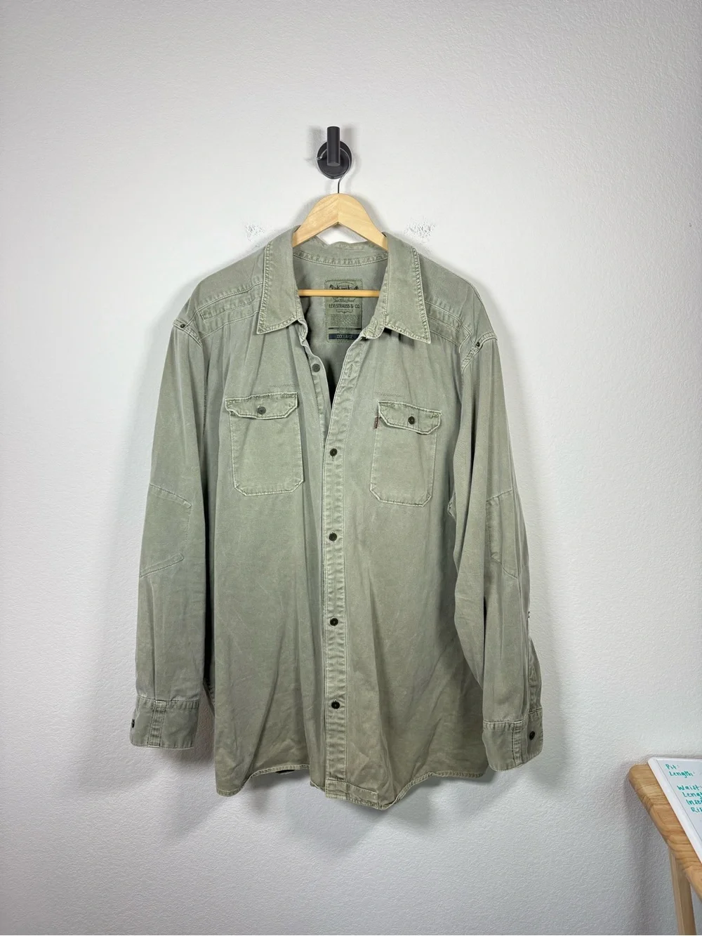 Levi’s Green Cotton Oversized Utility Shacket Button Down Men’s XXXL - Picture 5 of 10